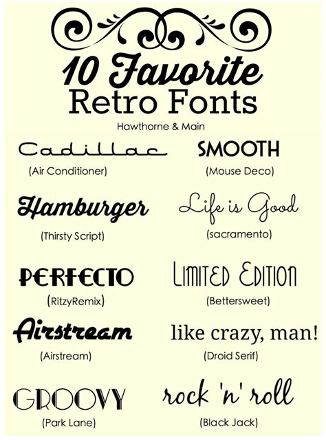 Retro Aesthetic Font Names Draw Hairy