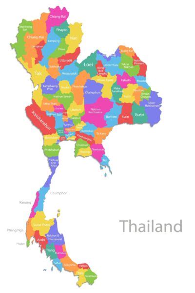 Thailand Provinces Map Mappr