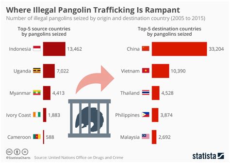 Chart Where Illegal Pangolin Trafficking Is Rampant Statista