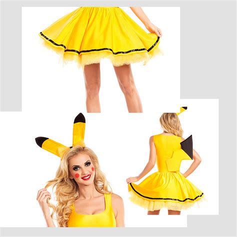 Pokemon Pikachu Women Adult Sexy Halloween Costume Fancy Party Cartoon Dress Ebay