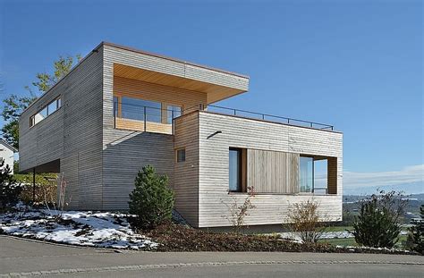 Stunning Mountain Views And A Wood Clad Interior Shape Modern Swiss Home