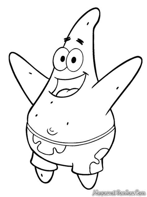 Gambar Mewarnai Spongebob Squarepants Gambar Mewarnai