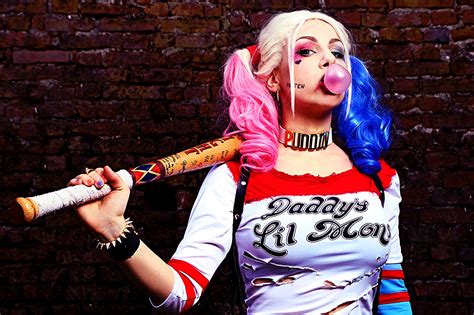wallpaper suicide squad 2016 blonde girl harley quinn hero baseball
