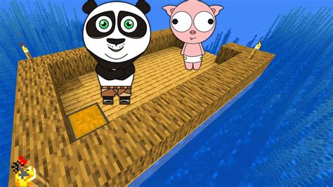 Atrapado En Una Balsa Con Po En Minecraft Kung Fu Panda Reto Escapar