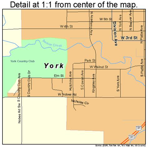 York Nebraska Street Map 3154045