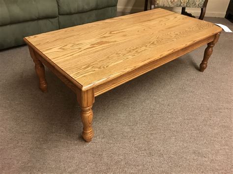 Solid Light Oak Coffee Table Delmarva Furniture Consignment