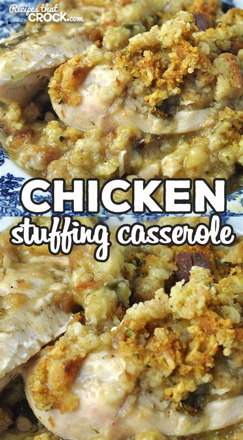 Chicken Stuffing Casserole Oven Recipe Recipes That Crock