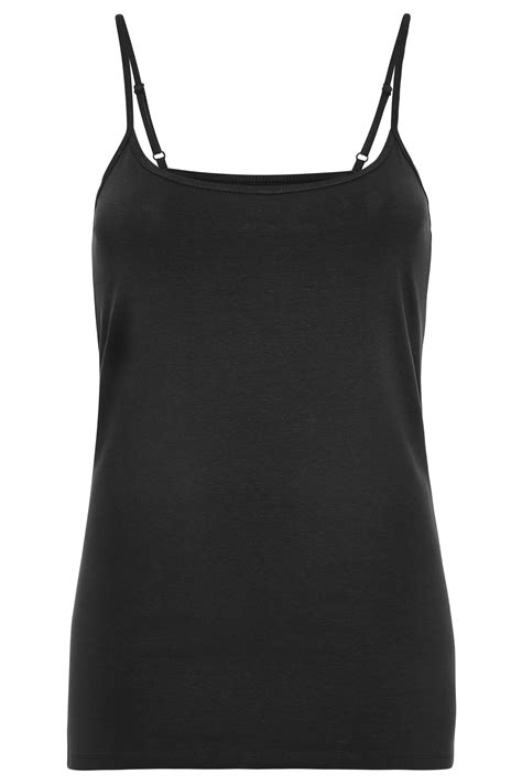 Black Cami Vest Top Plus Size 16 To 36 Yours Clothing