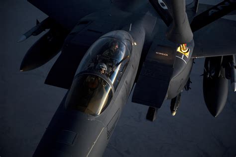 Usaf F 15 Eagle Refueling From A Kc 135 Stratotanker Above Iraq R
