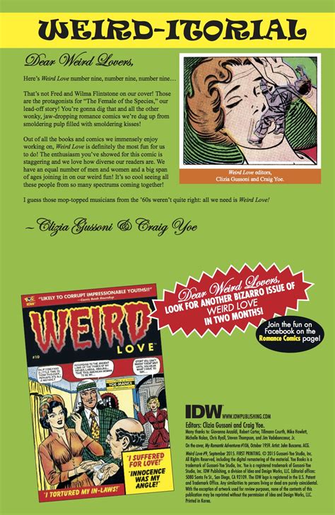 Exclusive Preview Weird Love 9 13th Dimension Comics Creators