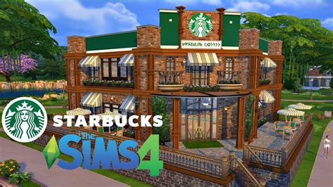 Construindo Um Starbucks Coffee │the Sims 4 Speed Build Youtube