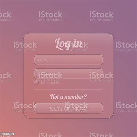 Vector Login Form Ui Element Stock Illustration Download Image Now