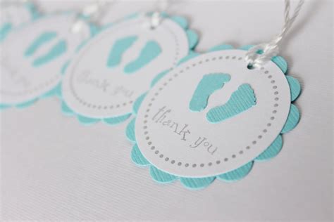 Look at our free baby shower printables to find a variety of invites in different designs & colors. Baby Shower Favor Tags - Baby Feet - Thank You Tags - BLUE ...