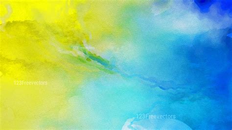 31 Blue And Yellow Watercolor Texture Background Download High