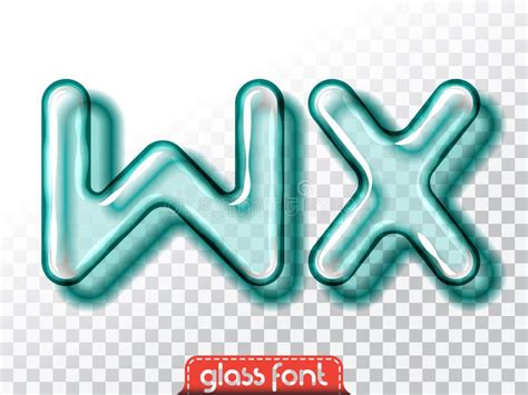 Realistic Glass Alphabet Font Stock Vector Illustration Of Glossy