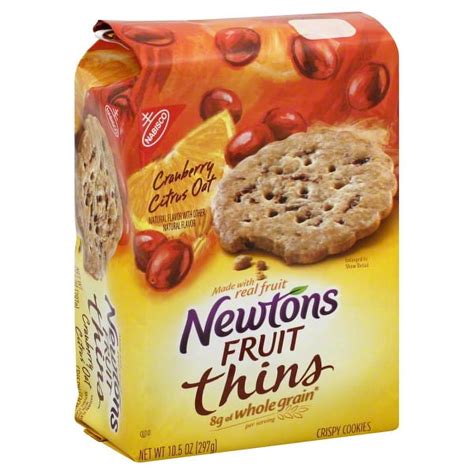 Nabisco Newtons Fruit Thins Cranberry Citrus Oat Crispy Cookies 105