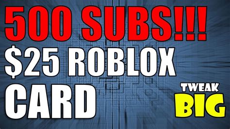 We Hit 500 Subscribers 25 Roblox Card Giveaway Friday Youtube