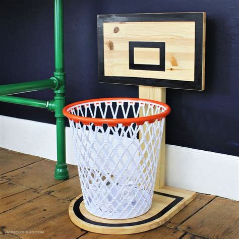 Check out our made basketball backboard selection for the very best in unique or custom, handmade pieces from our shops. DIY Basketball Hoop Trash Can in 2020 (With images) | Basketball themed bedroom, Diy basketball ...
