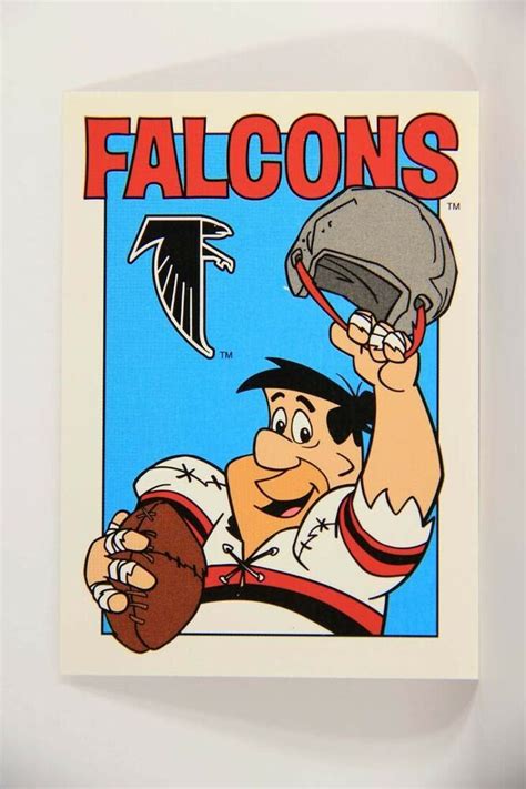 Details About The Flintstones Nfl 1993 Trading Card 57 Atlanta Falcons