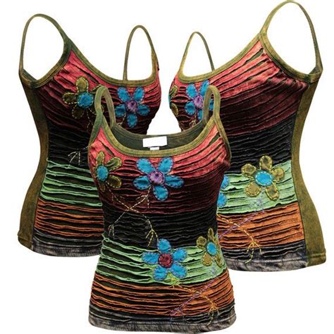 Flower Embroidered Festival Ladies Tank Tops Women Boho Hippie Vest