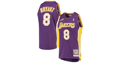 Mitchell Ness Synthetic Kobe Bryant Purple Los Angeles Lakers 2000