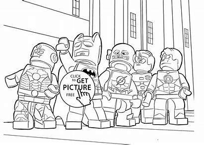 Lego Coloring Heroes Pages Boys Printable Avengers