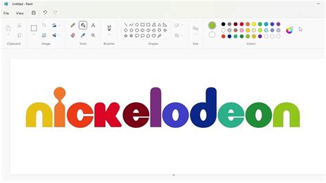 How To Draw A Colorful Nickelodeon Logo Using Ms Paint How To Draw On