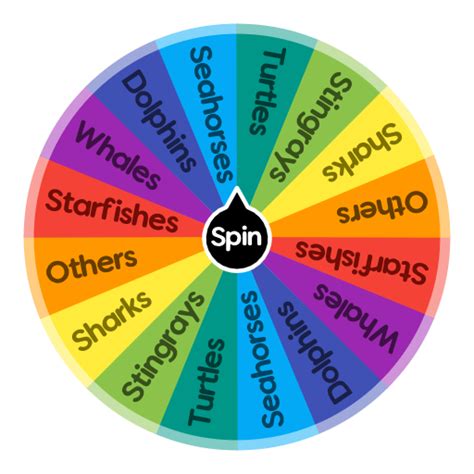 Whats Your Favourite Sea Animal Wheel Spin The Wheel App
