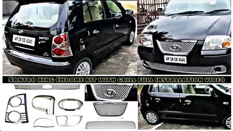 Santro Xing Black Chrome Kit With Grill Car Accessories Full