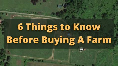6 Things To Know Before Buying A Farm Youtube