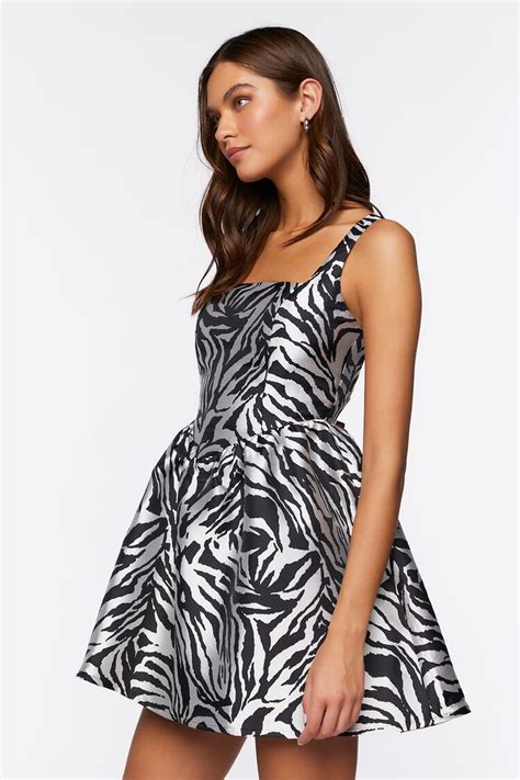 Zebra Print Mini Dress