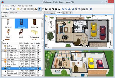 To do this, click on the'create rooms' button in the toolbar below the menu bar, then click on the four. Sweet Home 3D : Features