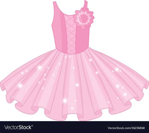 Soft Pink Ballet Tutu Dress Vector Image On Vectorstock Dress Vector