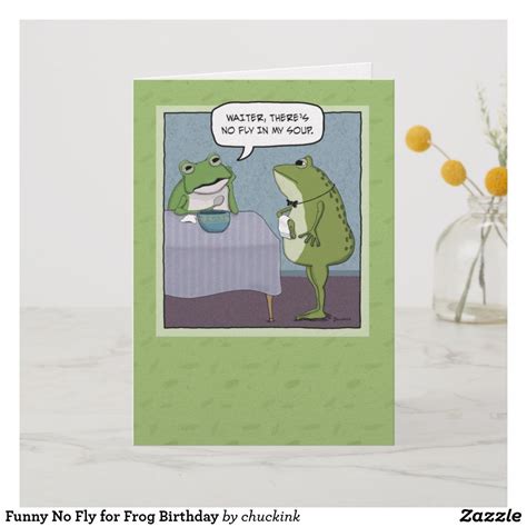 Funny No Fly For Frog Birthday Card Birthday Cards