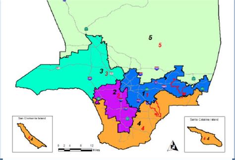 La County Supervisor District Map China Map Tourist Destinations