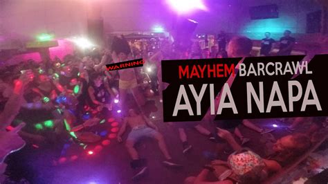 Ayia Napa Mayhem Bar Crawl Ayia Napa 2015 Youtube