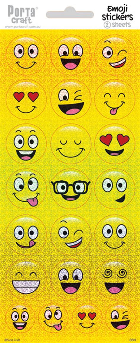 Sticker Sheets 8 Emoji Design H 2 Sheets Product 12815208h