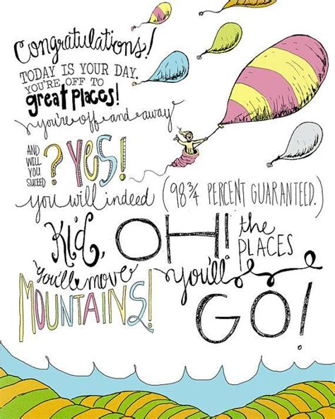 Seuss quotes will do just that 98 and 3/4 percent guaranteed! Image result for quote from dr seuss | Go for it quotes, Graduation quotes, Graduation theme