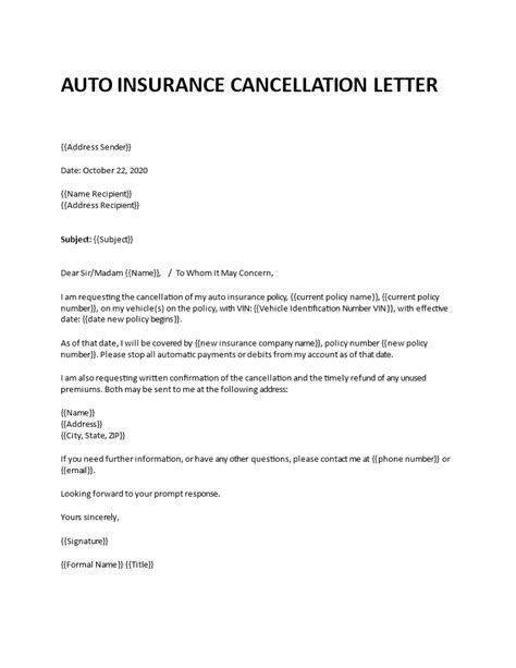 Maybe you would like to learn more about one of these? Auto insurance cancellation letter