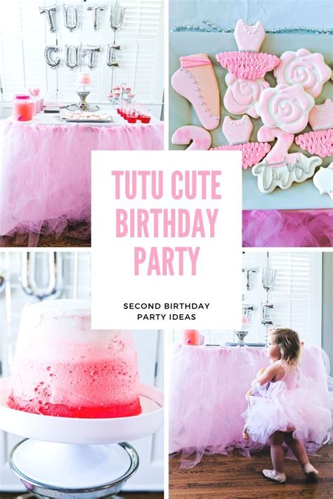 2 Year Old Birthday Party Girl Tutu Birthday Party Second Birthday Ideas Girls Birthday Party