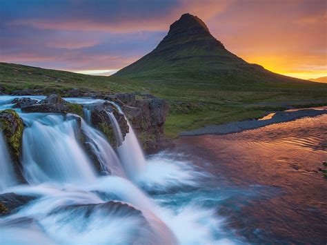 2560x1600 peace bridge at night hd desktop wallpaper high definition. Wallpaper Hd Kirkjufell Iceland Waterfall River Mountain : Wallpapers13.com