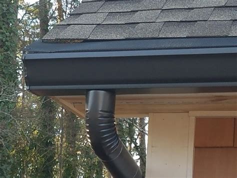 The colonial blue gutter is often a choice. 6 inch dark bronze gutters with round... - Affordable ...