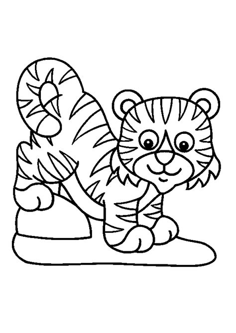 Coloriage Petit Tigre