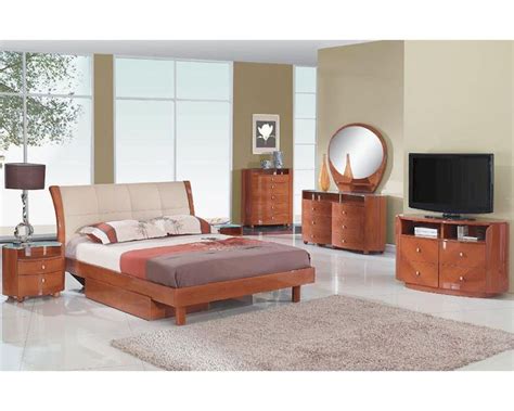 Shop with confidence on ebay! Modern Bedroom Set Elena in Cherry Finish 35B111