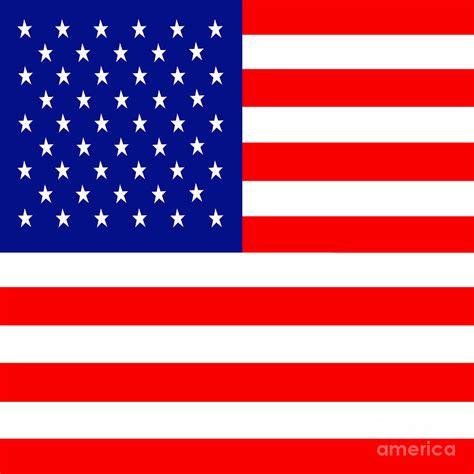 The national flag of the united states of america features 13 equal horizontal stripes of red (top and bottom) alternating with white stripes. American Flag . Square Photograph by Wingsdomain Art and ...