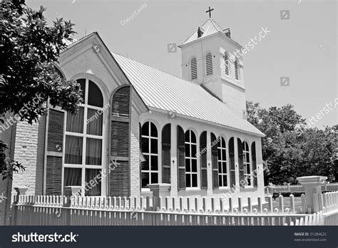 Historical Old Christ Church In Seville Square Pensacola Florida Stock