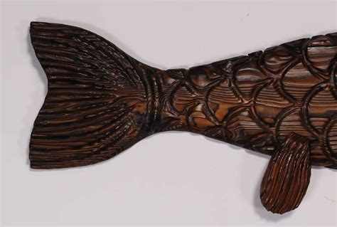 In other words, the floating aquarium looks really sophisticated, yet it has a super simple design. Large Carved Wood Fish Wall Hanging by Witco for Aztec ...