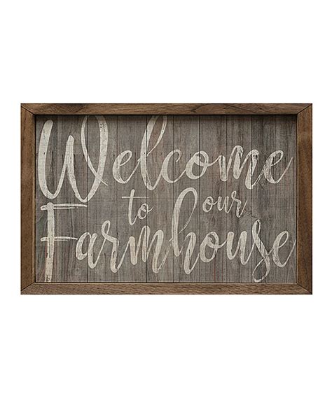 Welcome To Our Farmhouse Wood Wall Sign Zulily