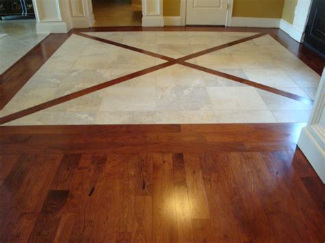 Tx Mesquite Border And Inlay With Ceramic Tile Wood Floors Wood