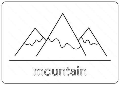 Use markers, crayons, or colored pencils to add some color to your mountain coloring page. Printable Mountain Coloring Pages PDF (With images ...